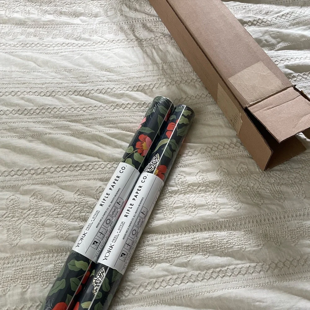 Rifle Paper Co peel and stick wallpaper. Two rolls. NEW.